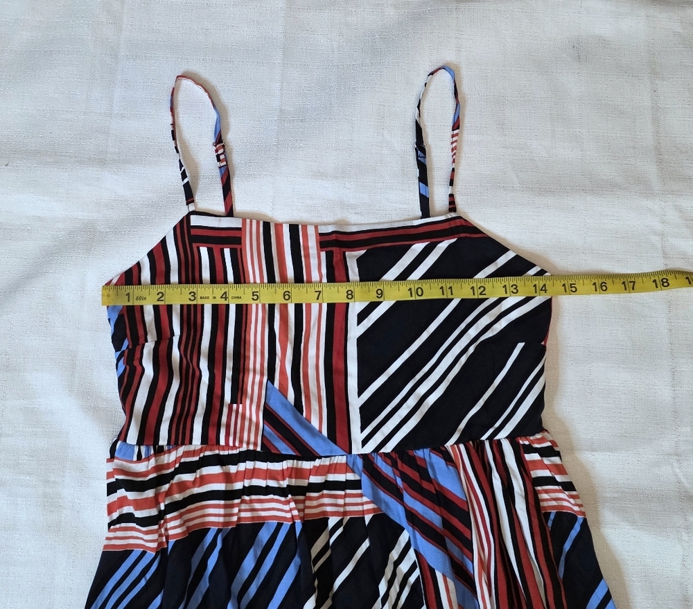 Maurices American Striped Midi Dress Patriotic Americana Summer Size XS - Picture 6 of 9